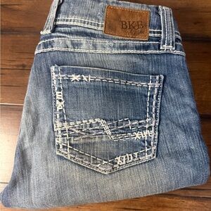 BKE Light Blue Denim Jeans with Stitch Detail